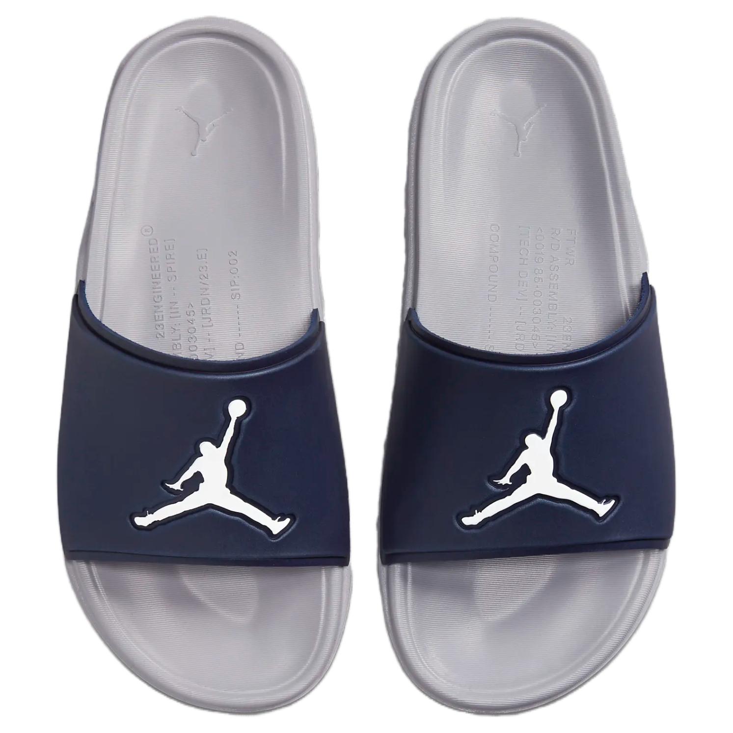 Шлепанцы мужские Jordan Jumpman Slide marine blue/concrete gray/white, 46 EU