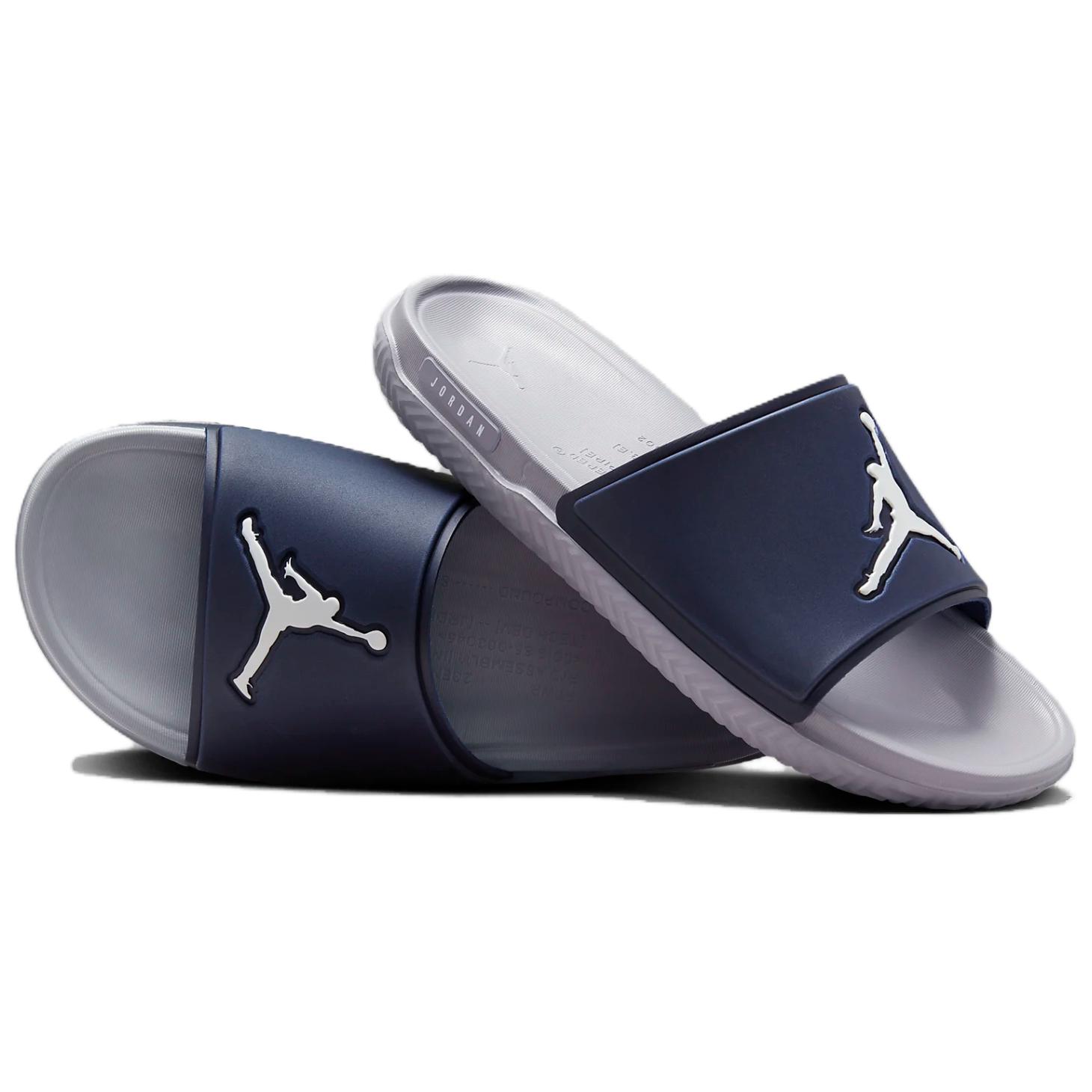 Шлепанцы мужские Jordan Jumpman Slide marine blue/concrete gray/white, 46 EU