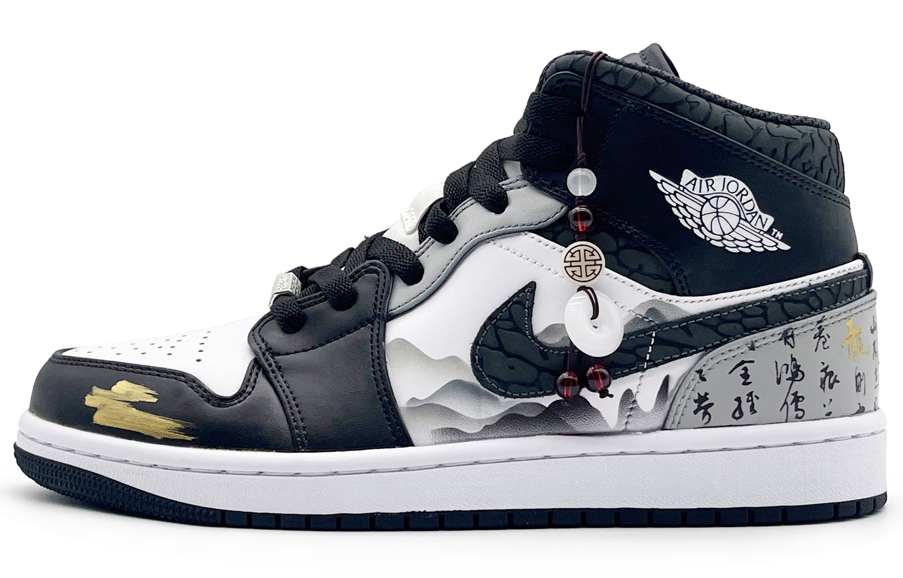 Кроссовки мужские Jordan Air Jordan 1 Mid черные, 42 EU