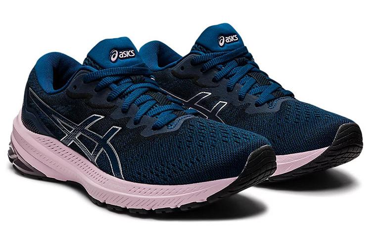 Беговые кроссовки женские ASICS GT 1000 11 Wide mako blue barely rose, 39 EU