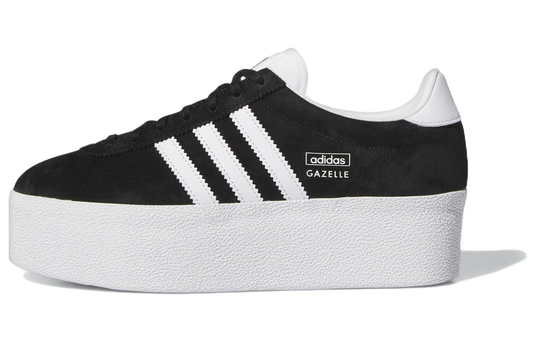 Кеды женские Adidas Gazelle Up черные, белые