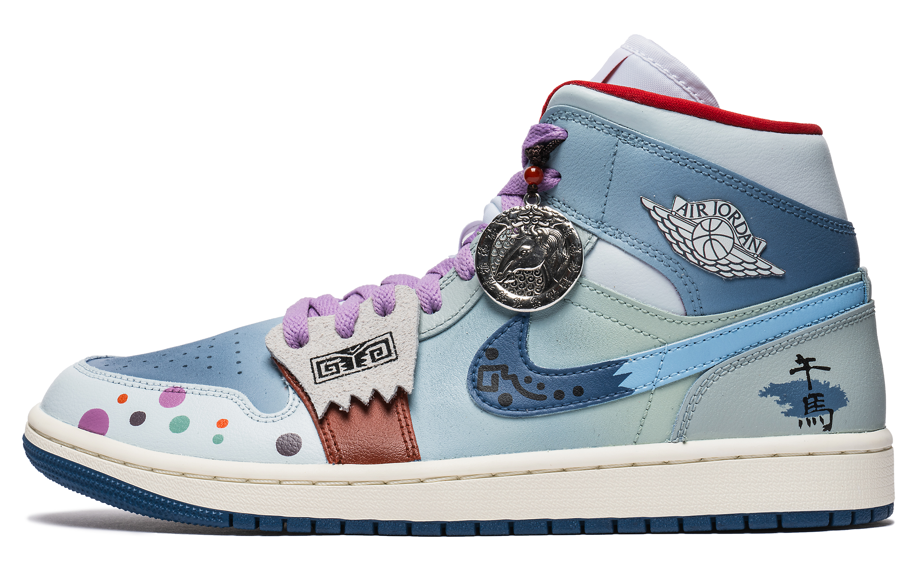 Кроссовки унисекс Jordan Air Jordan 1 High Top серые, 36.5 EU