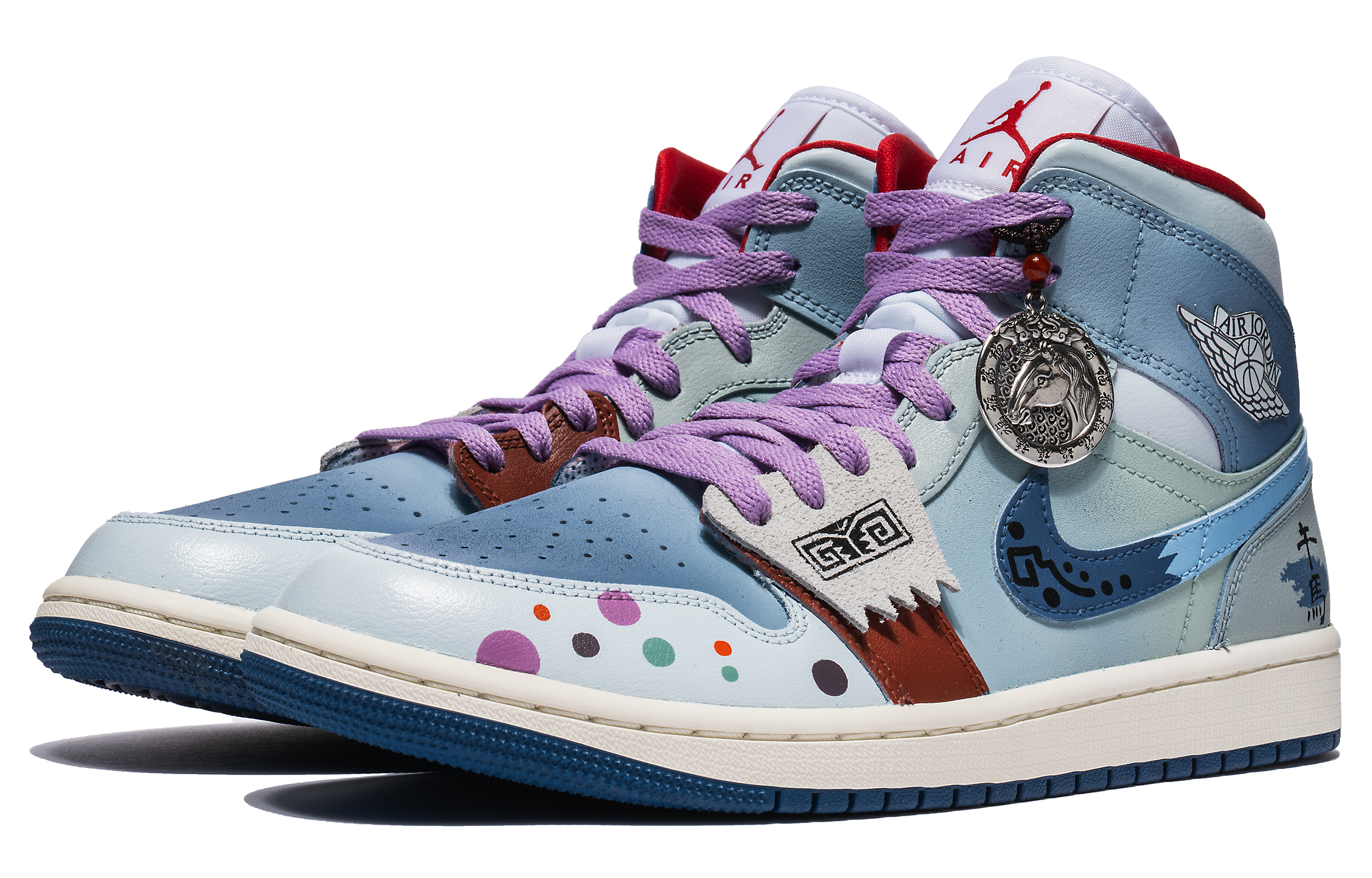 Кроссовки унисекс Jordan Air Jordan 1 High Top серые, 36.5 EU