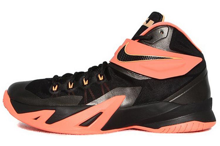 Спортивные кроссовки мужские Nike LeBron Soldier 8 черно-оранжевые
