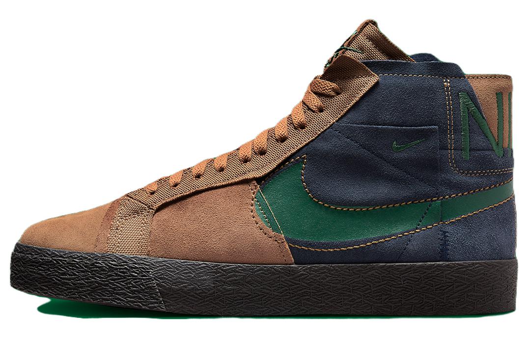 Кеды унисекс Nike SB Zoom Blazer Mid Premium Legend коричневые