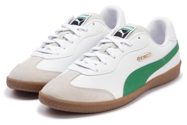 Бутсы мужские PUMA King 21 IT белые, зеленые, 45 EU