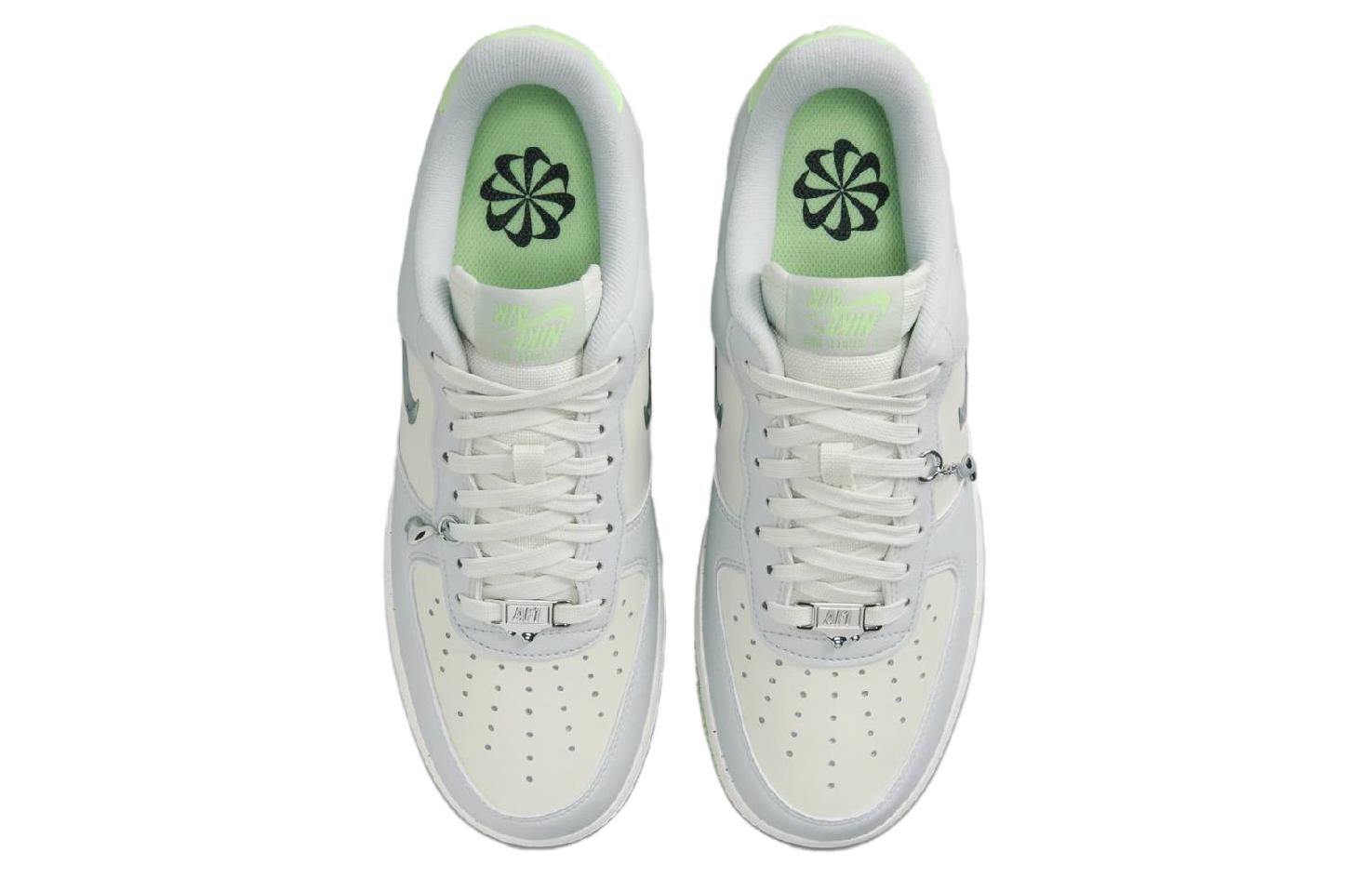 Кроссовки женские Nike Air Force 1 Low '07 Se Next Nature белые, серые, зеленые, 40 EU