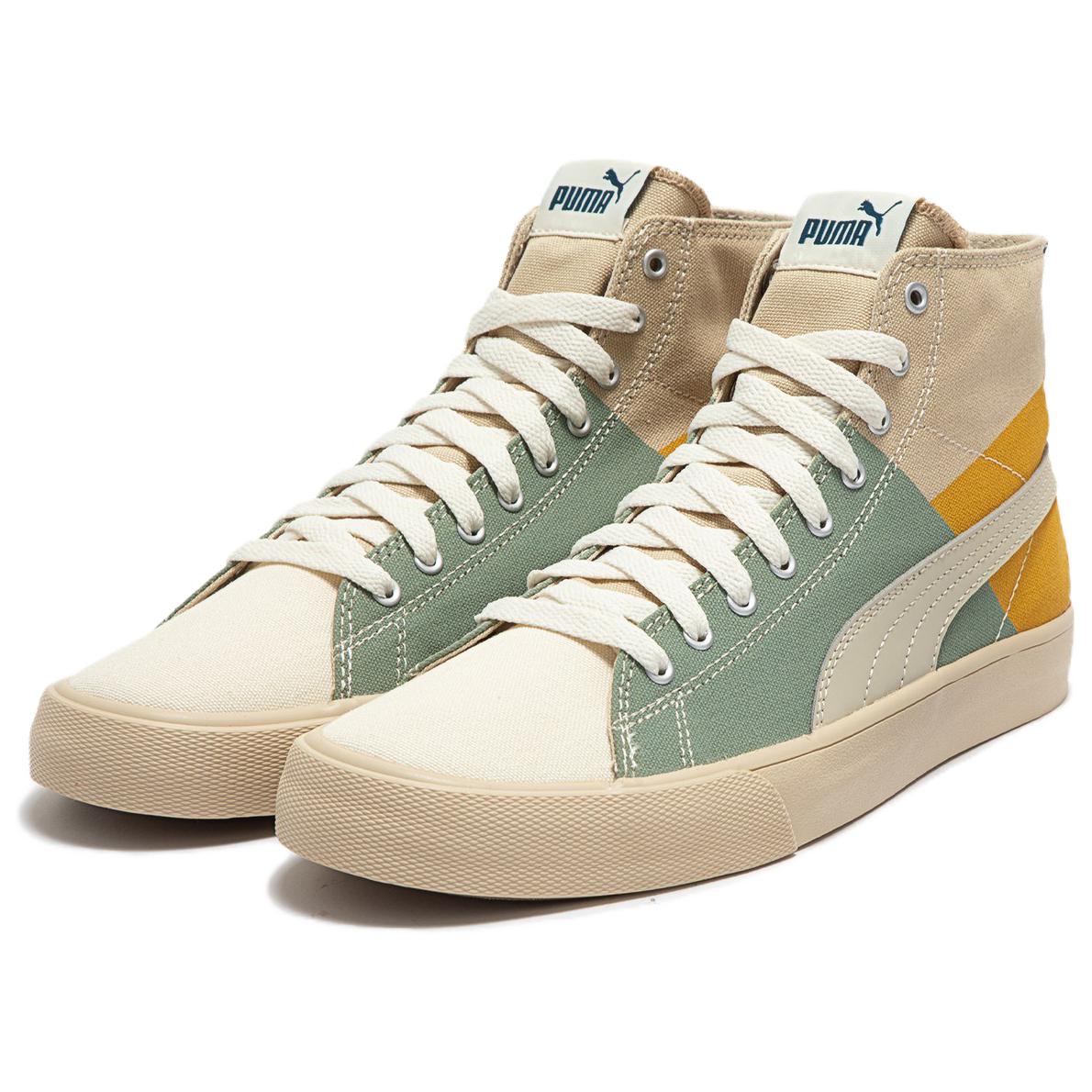 Кроссовки унисекс PUMA Cushioning белые, зелёные, жёлтые, 37 EU