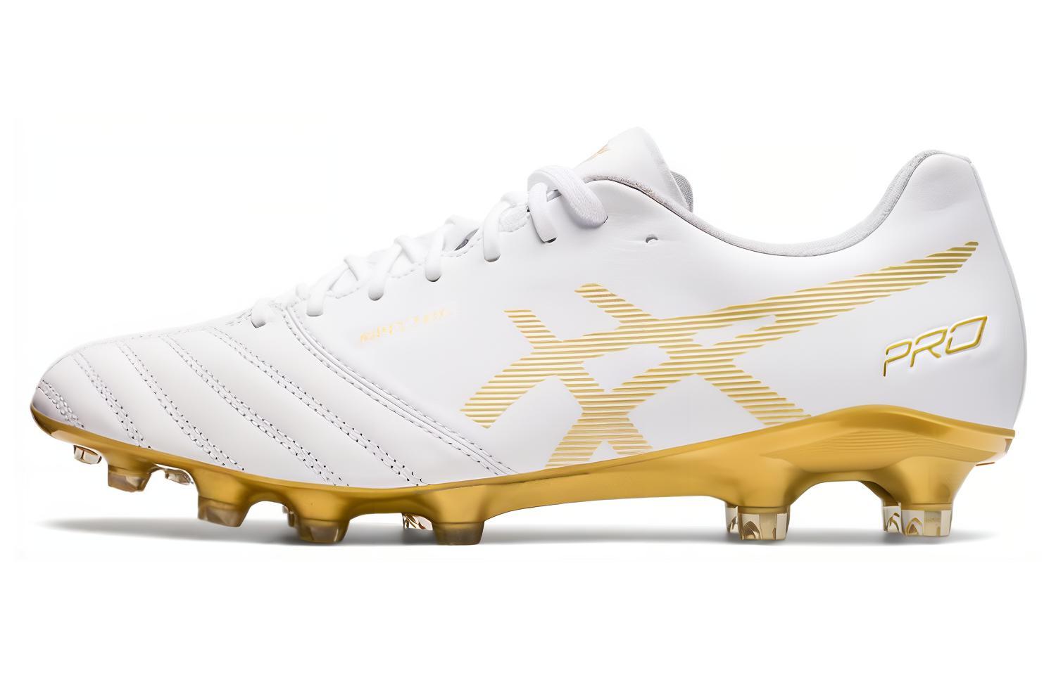 Футбольные бутсы мужские ASICS Ds Light X Fly Pro белые золотые