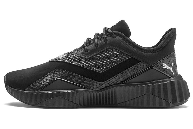 Кроссовки женские PUMA Defy Stitched Croc Low Top черные, 36 EU