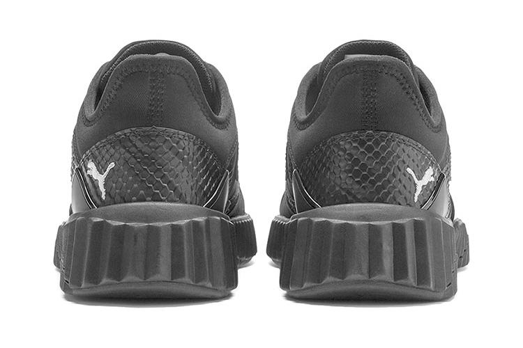 Кроссовки женские PUMA Defy Stitched Croc Low Top черные, 36 EU