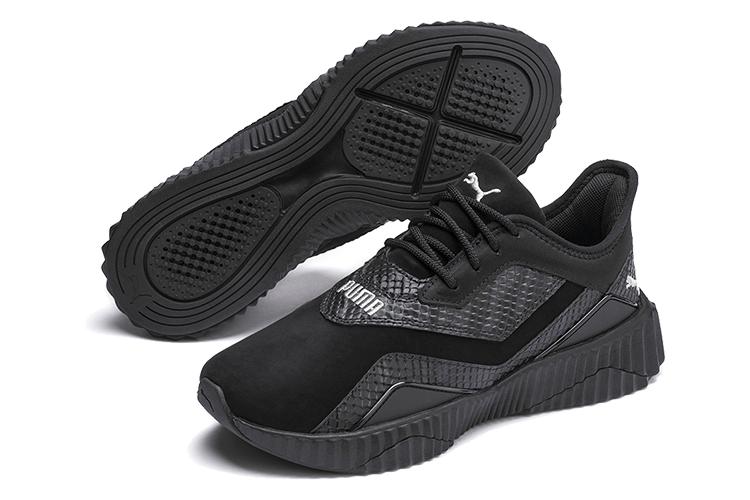 Кроссовки женские PUMA Defy Stitched Croc Low Top черные, 36 EU