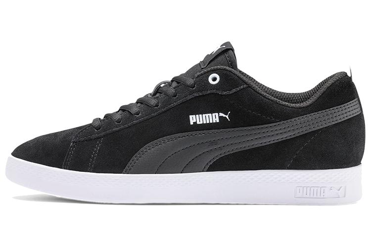 Кеды женские PUMA Smash V2 Sd черно-белые, 37 EU