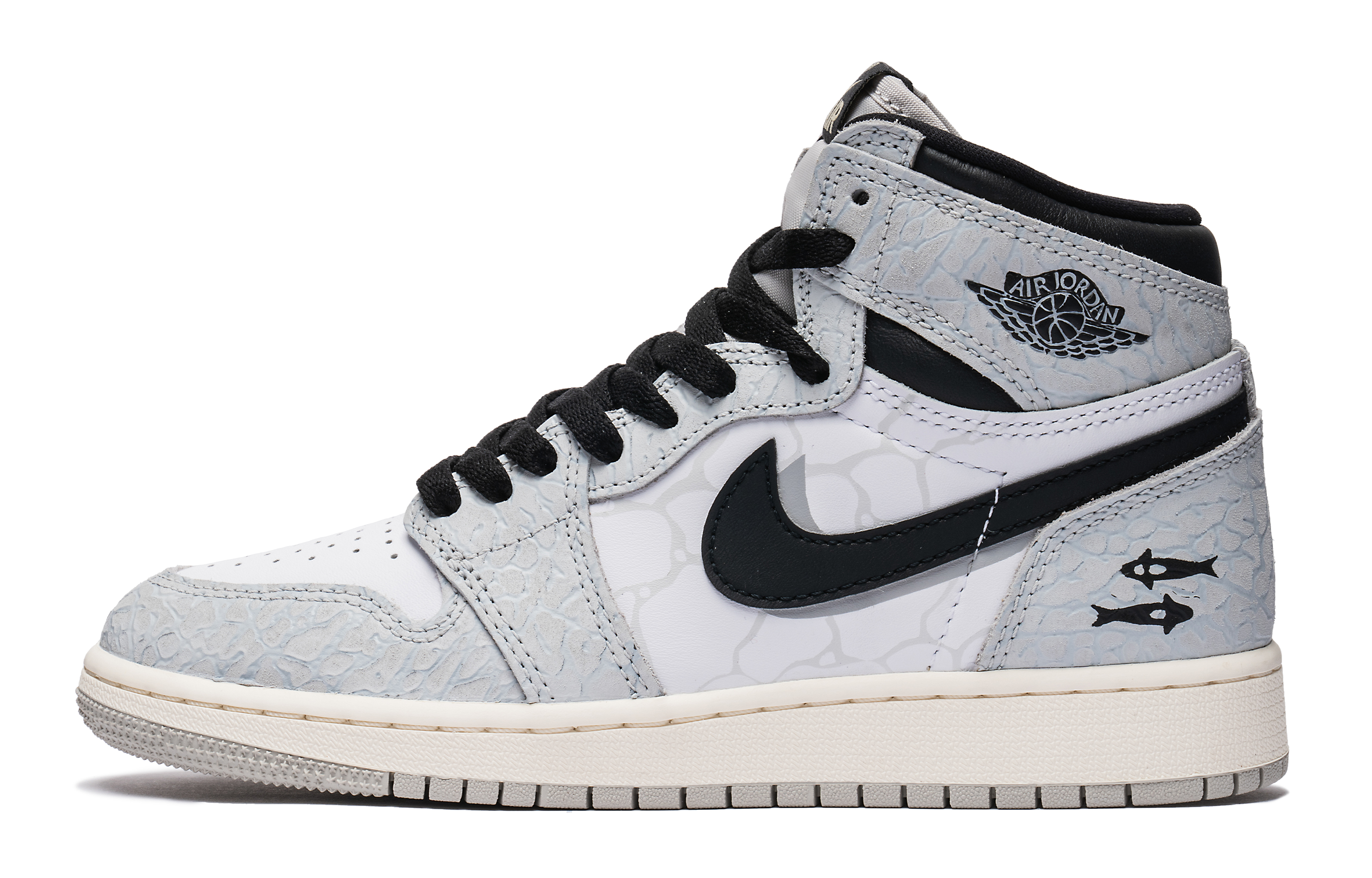 Кеды женские Jordan Air Jordan 1 High-Top GS серые белые