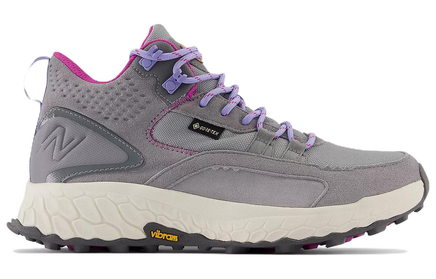 Треккинговые кроссовки женские New Balance Fresh Foam X Hierro Mid Gore Tex серые, 37 EU