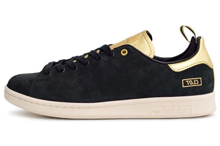 Кроссовки унисекс Adidas Stan Smith Clot черные/золотые, 45 1/3 EU
