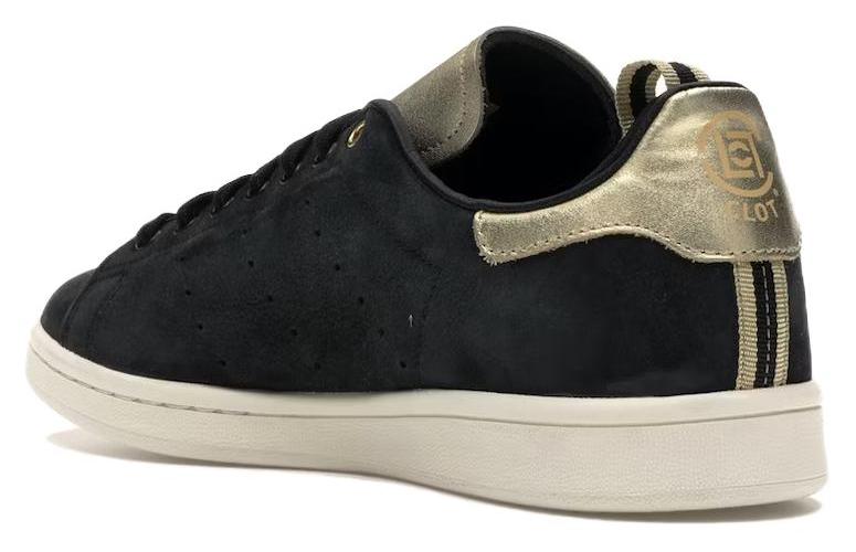 Кроссовки унисекс Adidas Stan Smith Clot черные/золотые, 45 1/3 EU