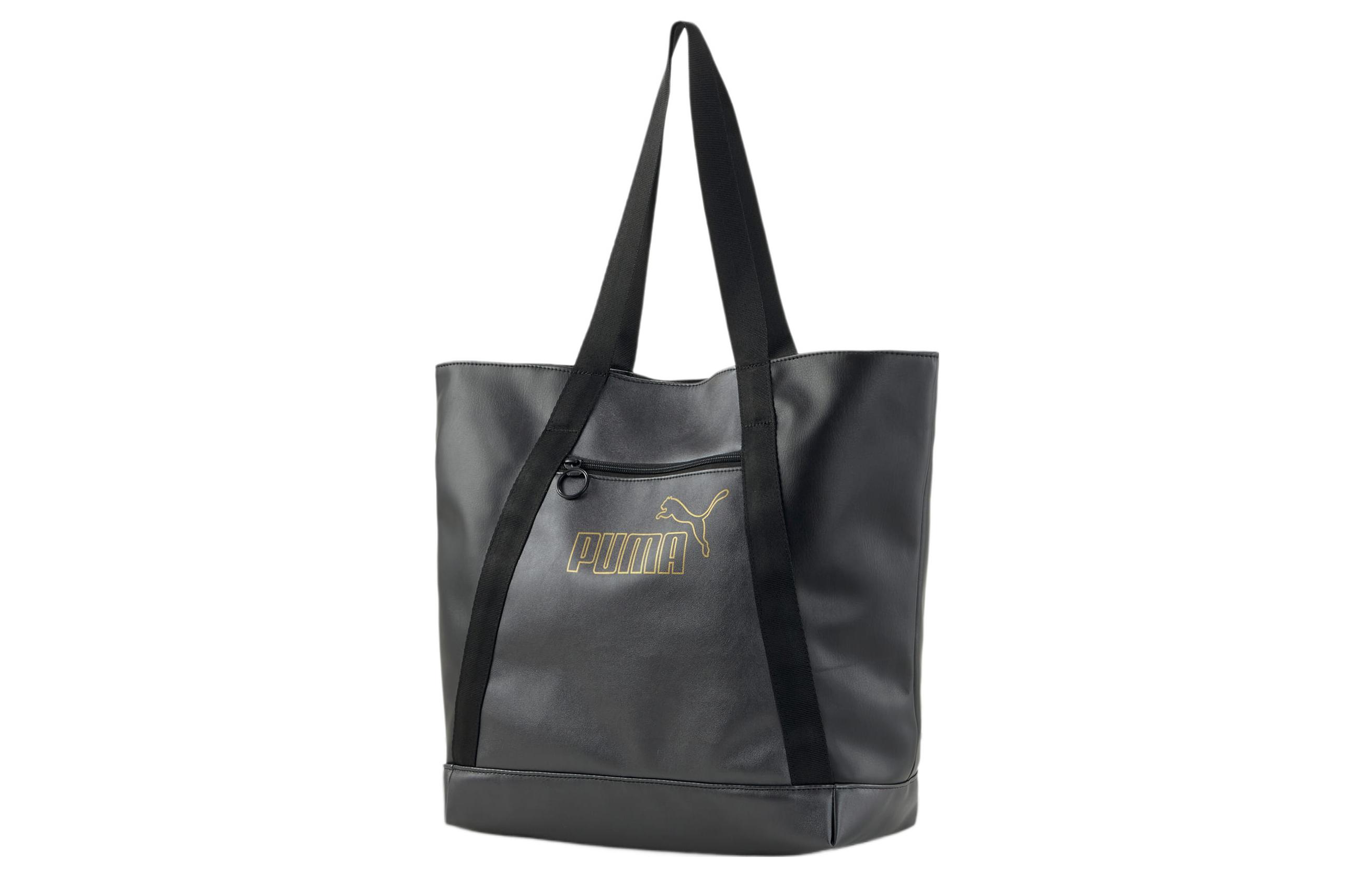 Сумка женская PUMA PU Handbag черная с золотом