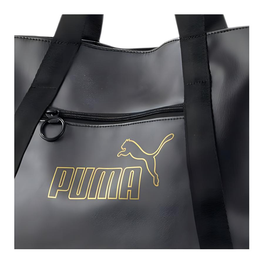 Сумка женская PUMA PU Handbag черная с золотом