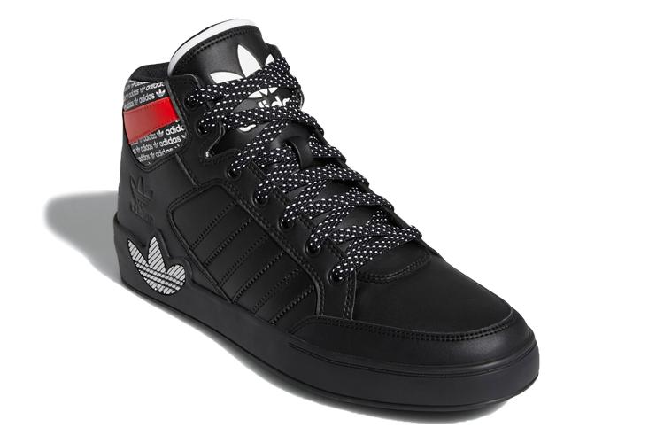 Кеды женские Adidas Hard Court High Overbranding черные-белые, 36 2/3 EU