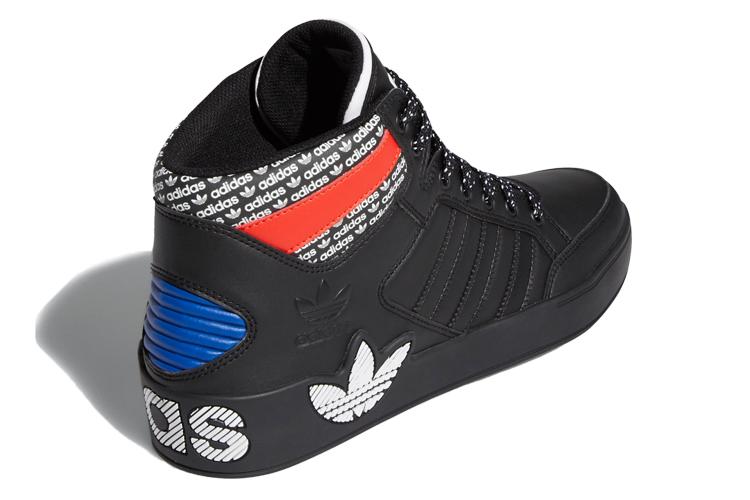 Кеды женские Adidas Hard Court High Overbranding черные-белые, 36 2/3 EU