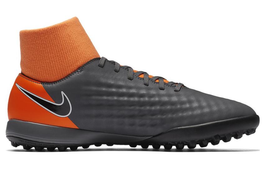 Бутсы мужские Nike Obrax 2 Academy Df темно-серые оранжевые, 40.5 EU