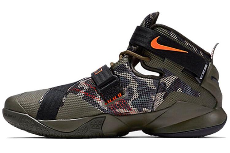 Баскетбольные кроссовки мужские Nike Lebron Soldier 9 EP хаки черный, 42.5 EU