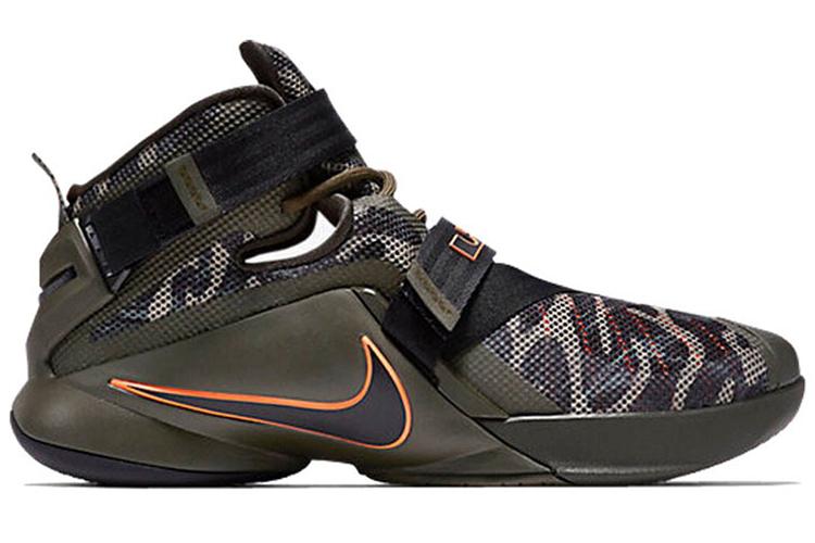 Баскетбольные кроссовки мужские Nike Lebron Soldier 9 EP хаки черный, 42.5 EU