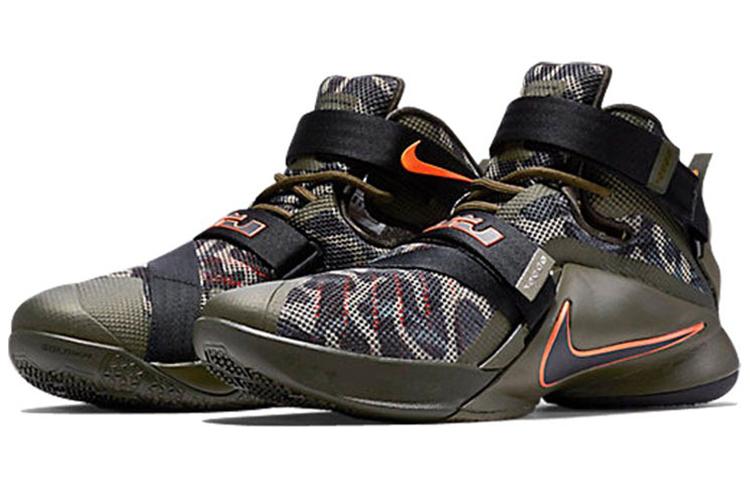 Баскетбольные кроссовки мужские Nike Lebron Soldier 9 EP хаки черный, 42.5 EU