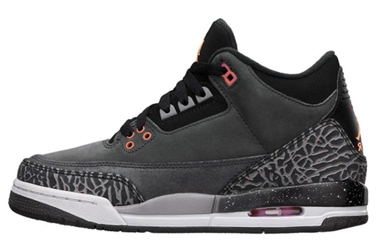 Кеды женские Air Jordan 3 Retro GS черные, 36 EU