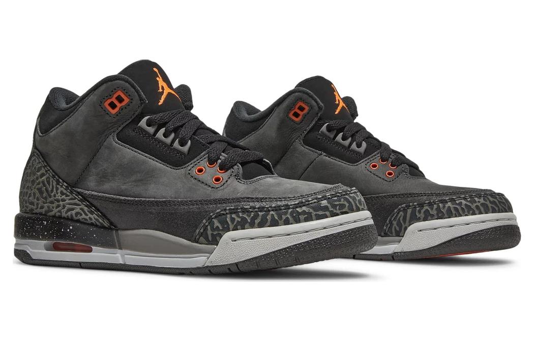 Кеды женские Air Jordan 3 Retro GS черные, 36 EU