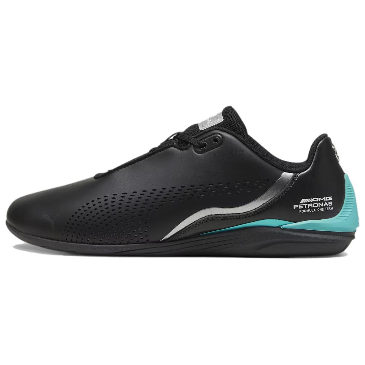 Велотуфли унисекс PUMA Drift Cat Decima черные/зеленые, 44 EU