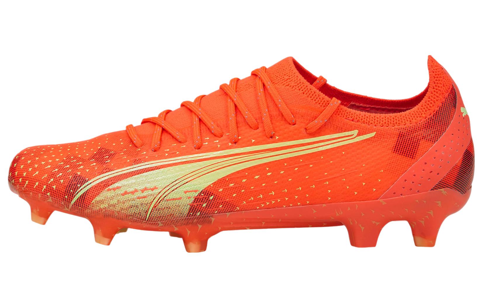 Футбольные бутсы женские PUMA Ultra Play orange gold, 38 EU