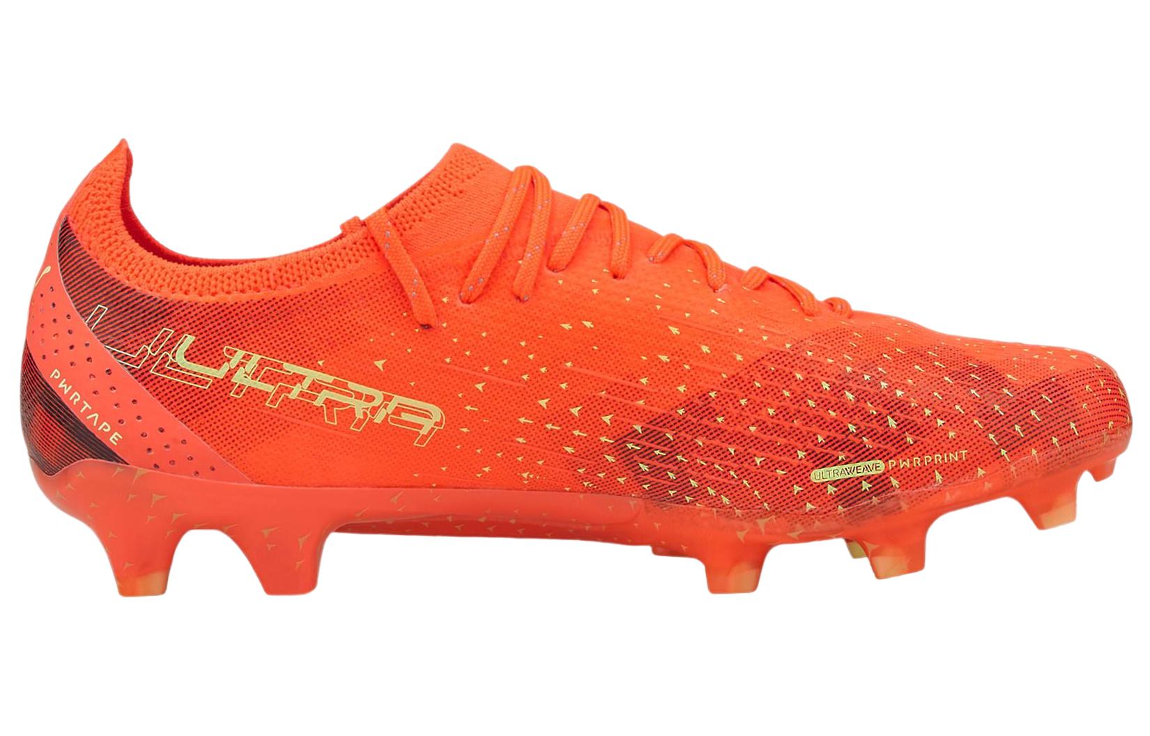 Футбольные бутсы женские PUMA Ultra Play orange gold, 38 EU