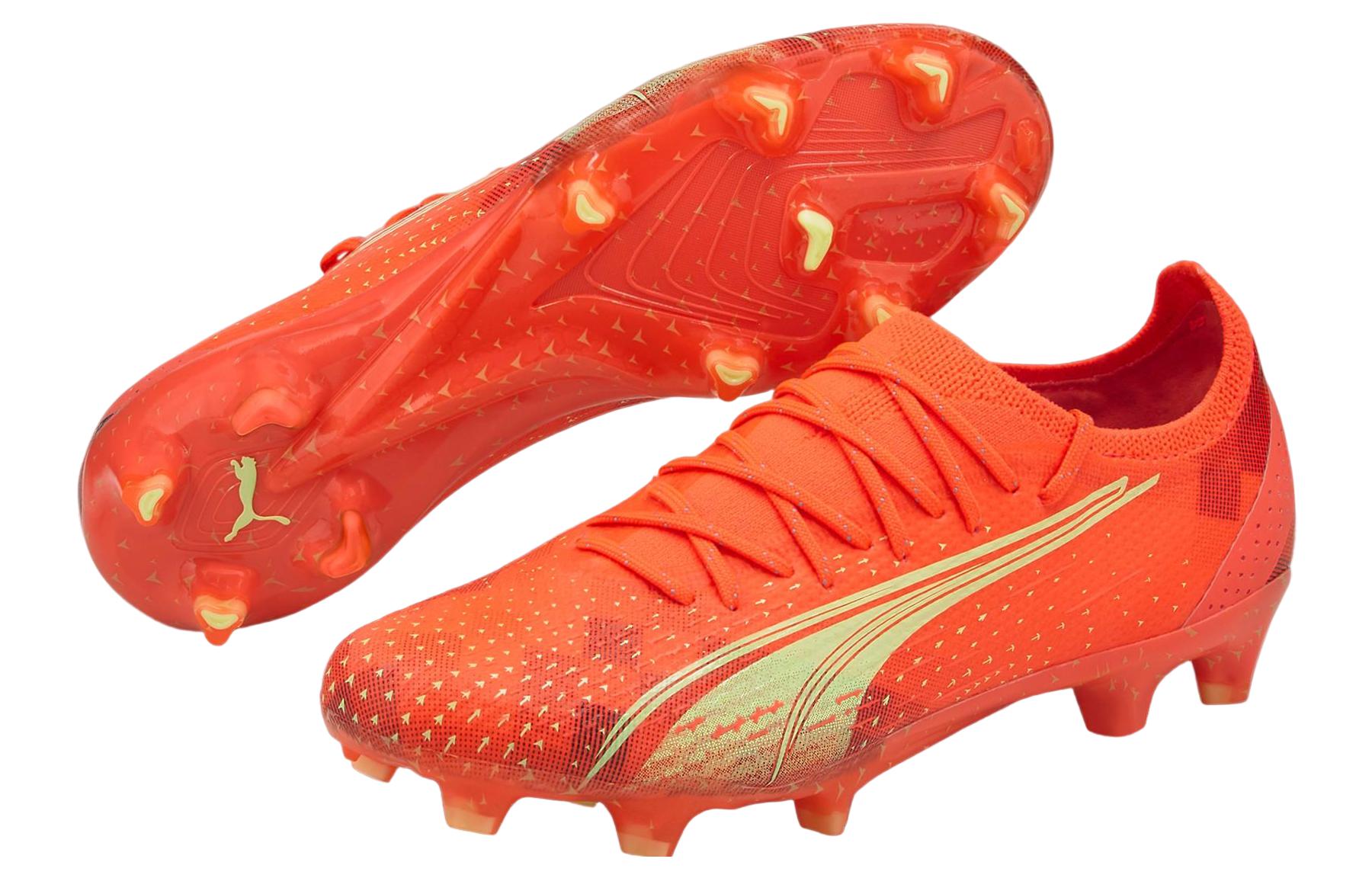 Футбольные бутсы женские PUMA Ultra Play orange gold, 38 EU