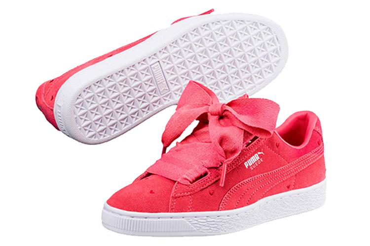 Кеды женские PUMA Suede Heart Valentine, pink-white, 37.5 EU