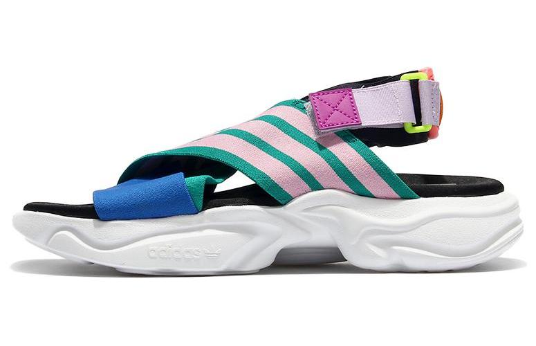 Шлепанцы женские Adidas Magmur Glory Green Pink Blue