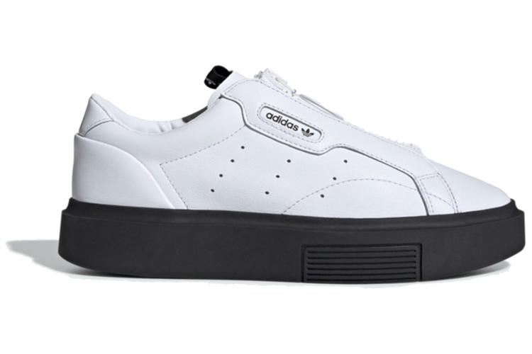 Кеды женские Adidas Originals Sleek Super Zip белые, черные, 36 2/3 EU