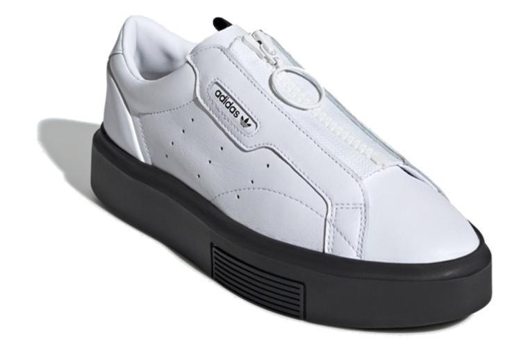 Кеды женские Adidas Originals Sleek Super Zip белые, черные, 36 2/3 EU