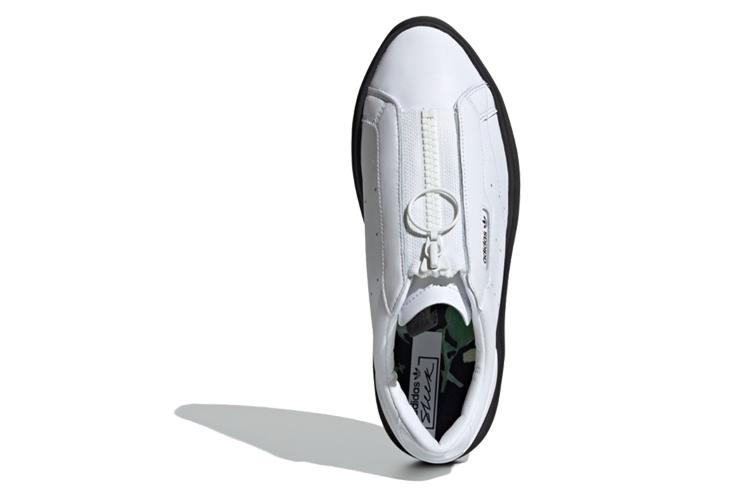 Кеды женские Adidas Originals Sleek Super Zip белые, черные, 36 2/3 EU