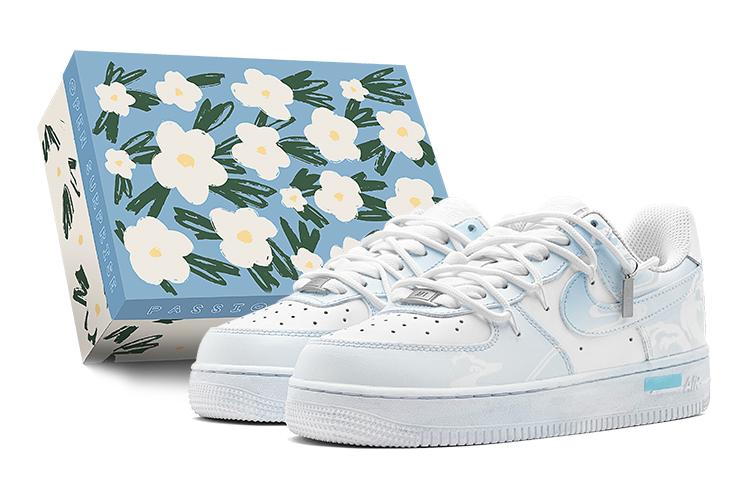 Кеды женские Nike Air Force 1 Low GS синие, 35.5 EU
