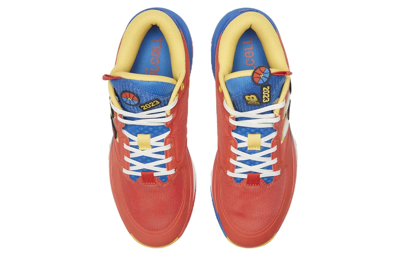 Кроссовки унисекс New Balance Hesi Low Neo Flame красные, синие, желтые