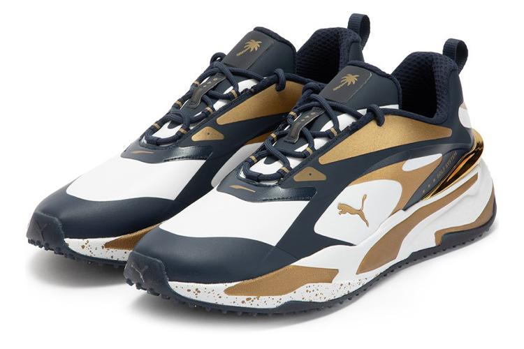 Кроссовки мужские PUMA X Ptc Gs Fast синие, золотистые, белые, 42 EU