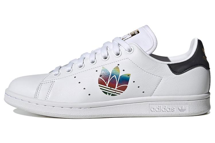 Кеды женские Adidas Originals Stan Smith Trefoil белые, черные, 36 2/3 EU
