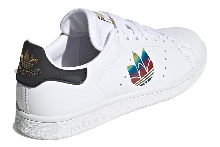 Кеды женские Adidas Originals Stan Smith Trefoil белые, черные, 36 2/3 EU
