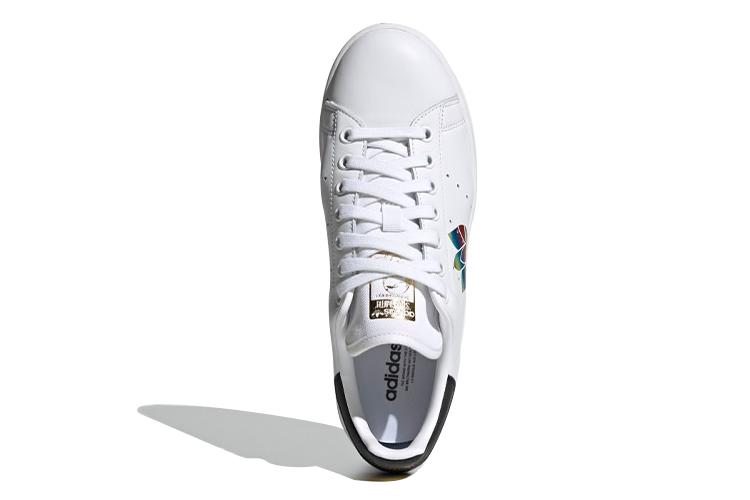 Кеды женские Adidas Originals Stan Smith Trefoil белые, черные, 36 2/3 EU