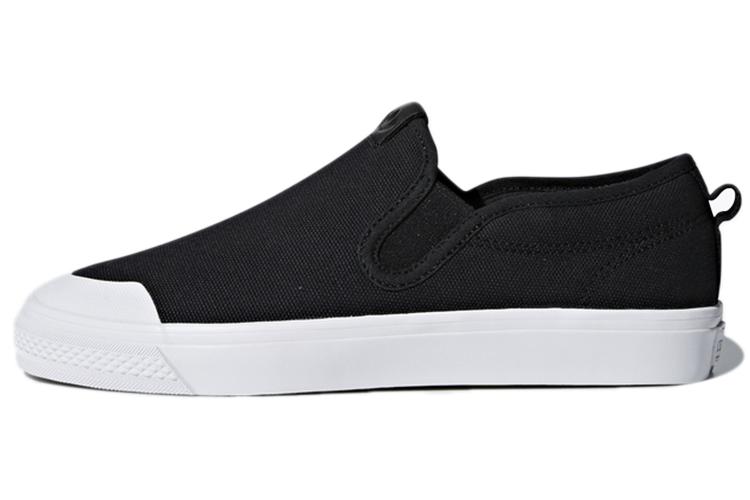 Слипоны женские Adidas Originals Nizza Slipon черные и белые, 39 1/3 EU