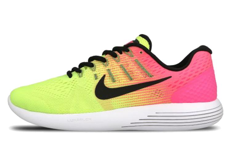 Кроссовки мужские Nike Lunarglide 8 OC лимонно-розовые, 40.5 EU