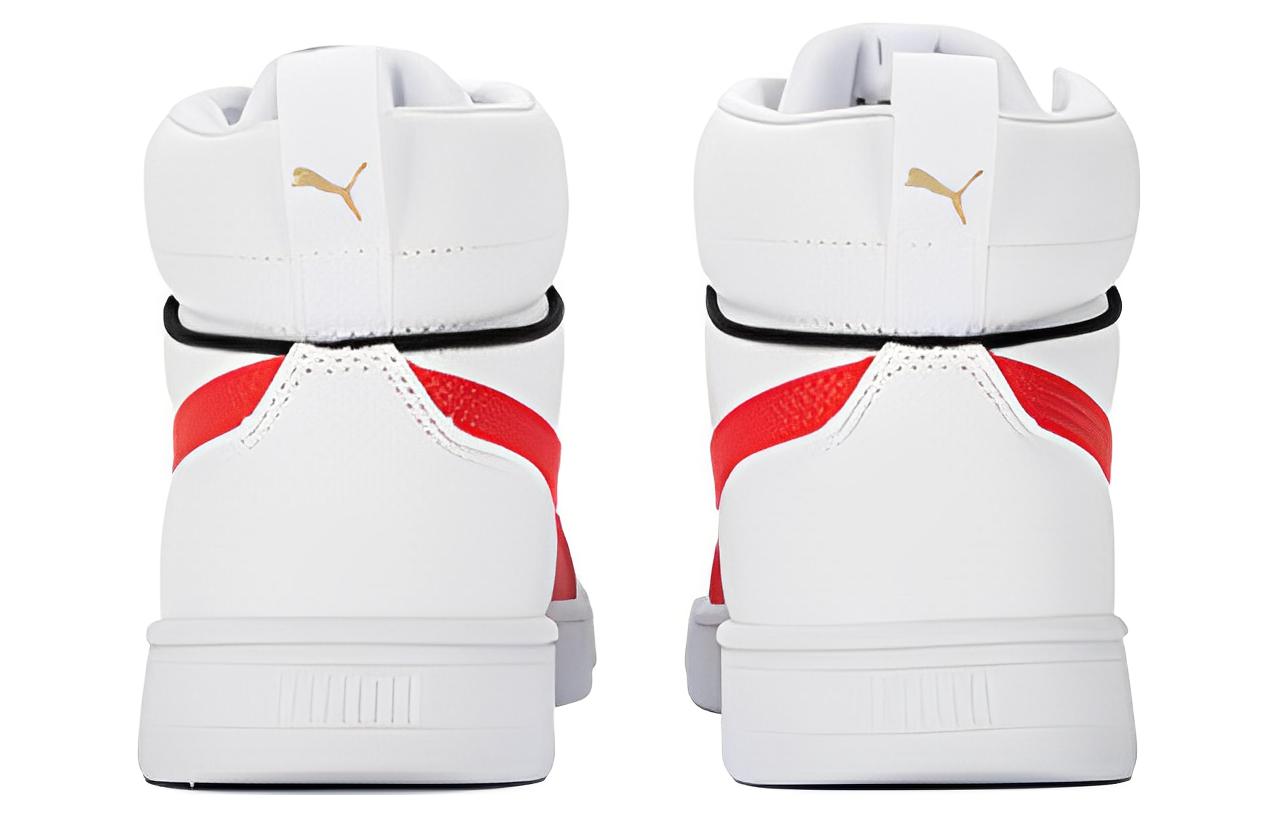 Спортивные кеды мужские PUMA Caven Mid белые, красные, 36 EU