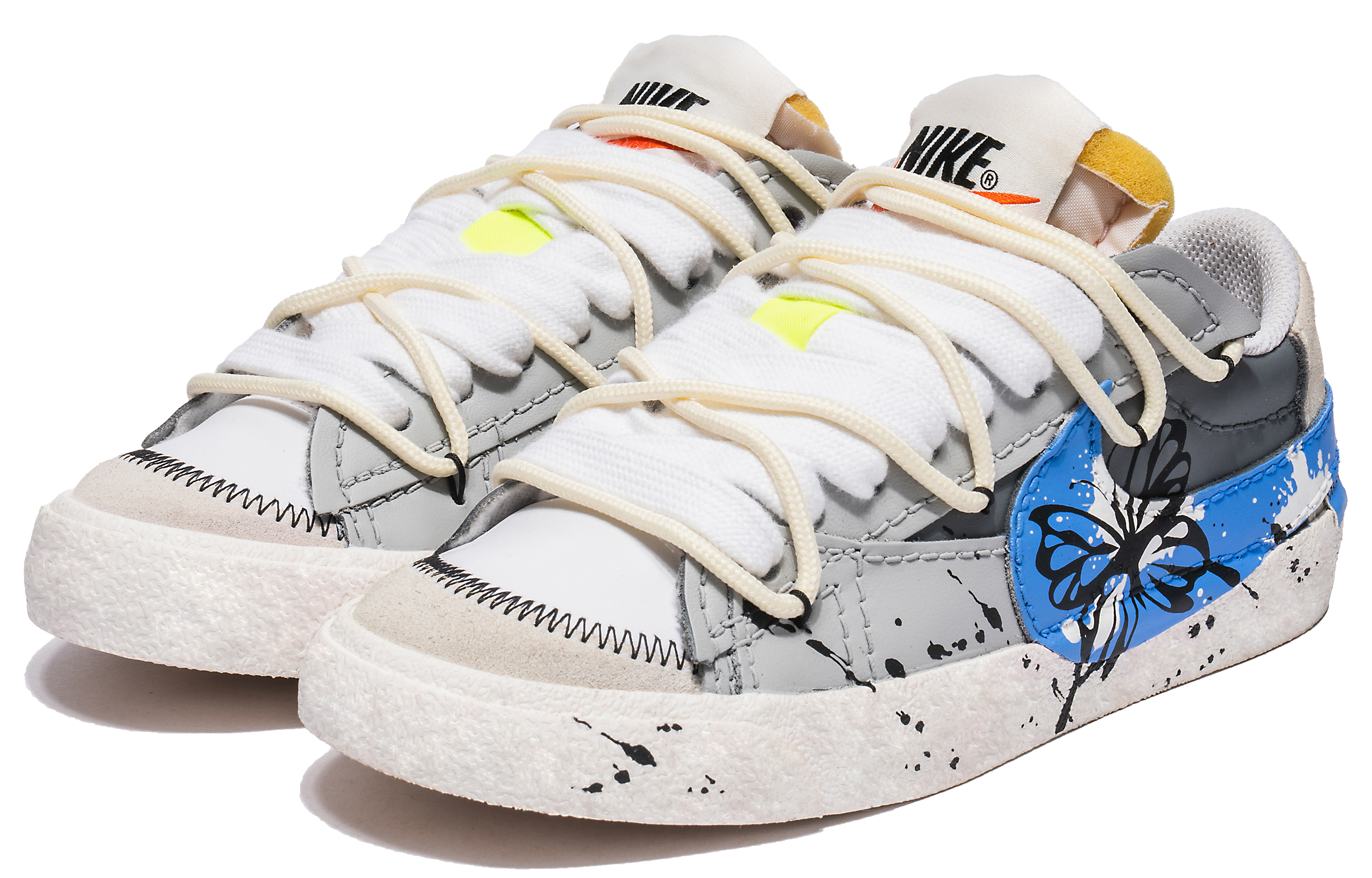 Кроссовки мужские Nike Blazer Low '77 Jumbo серо-голубые, 40.5 EU